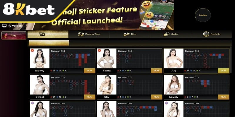 Sexy Gaming là sảnh casino tại 8KBET anh em không nên bỏ lỡ khi đến với thương hiệu