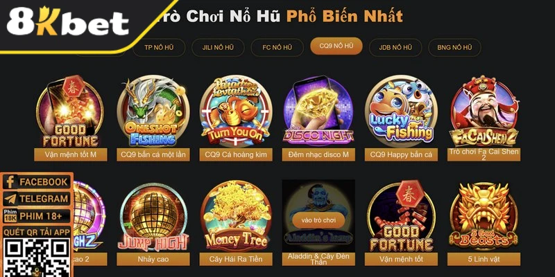 Tìm hiểu tổng quan về sảnh game slots 8KBET