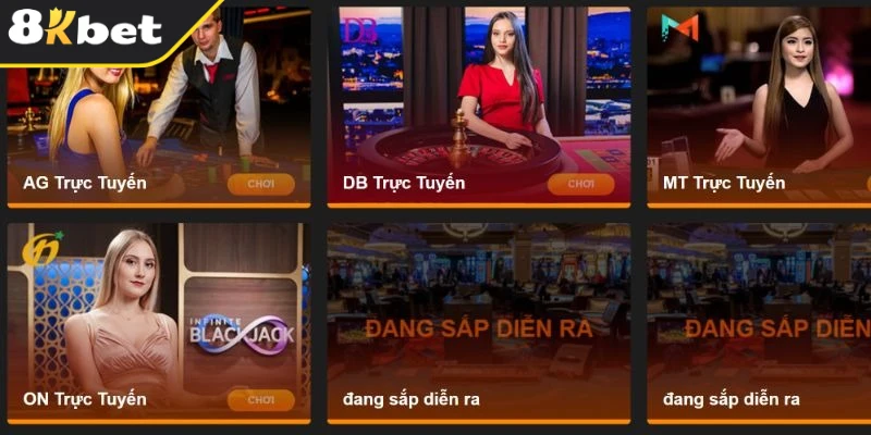 Casino 8KBET là sảnh game không thể không nhắc đến mỗi khi đến với nhà cái